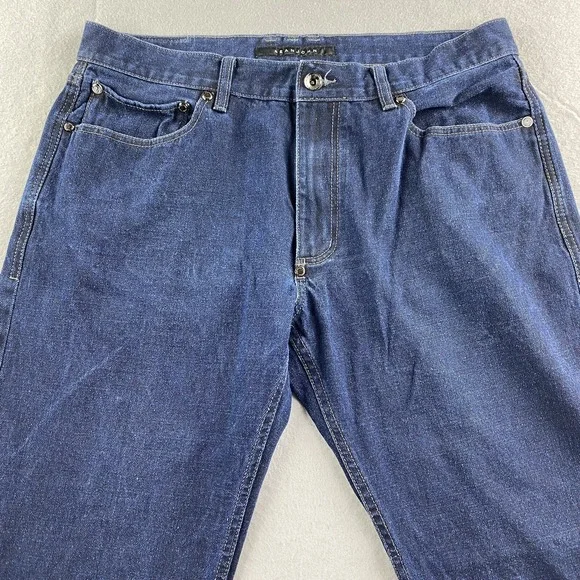 Sean John Jeans Mens 38 Blue Denim Pants Hamilton Relaxed Straight Cotton - Picture 2 of 11